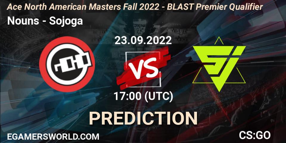 Pronóstico Nouns - Sojoga. 23.09.2022 at 17:00, Counter-Strike (CS2), FiReLEAGUE 2022: North America - BLAST Premier Qualifier
