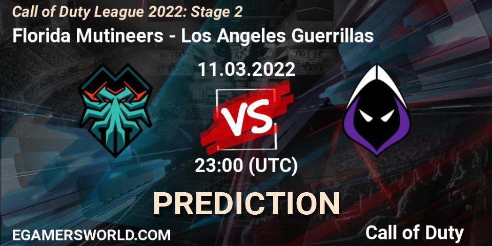 Pronóstico Florida Mutineers - Los Angeles Guerrillas. 11.03.2022 at 23:00, Call of Duty, Call of Duty League 2022: Stage 2