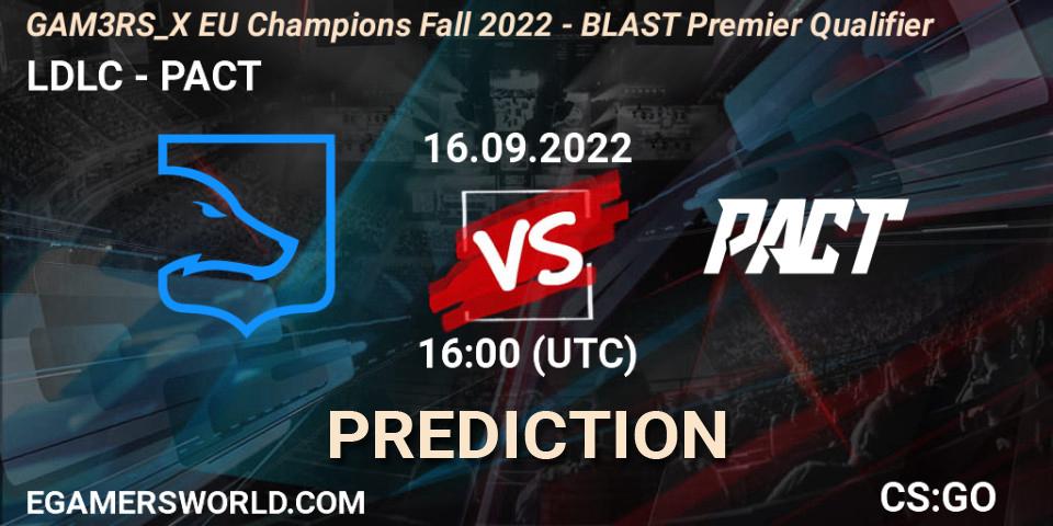 Pronóstico LDLC - PACT. 16.09.2022 at 16:10, Counter-Strike (CS2), GAM3RS_X EU Champions: Fall 2022