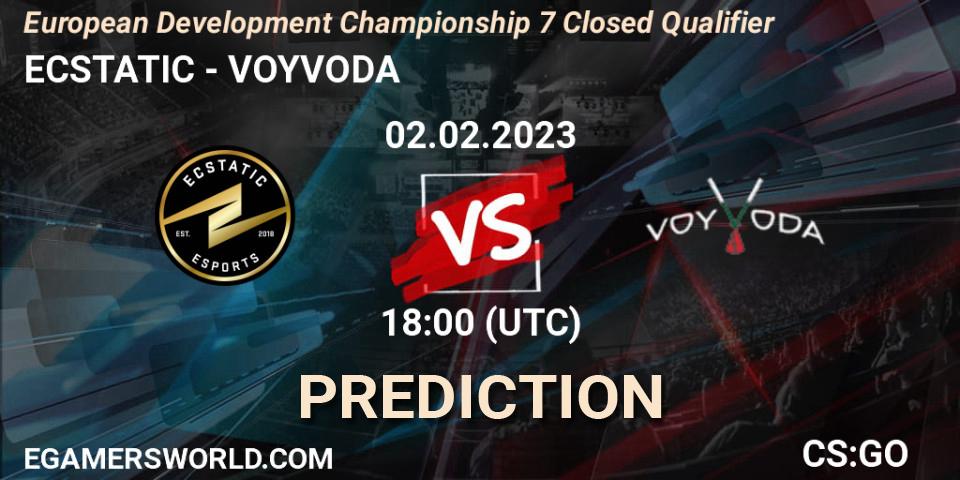 Pronóstico ECSTATIC - VOYVODA. 02.02.23, CS2 (CS:GO), European Development Championship 7 Closed Qualifier