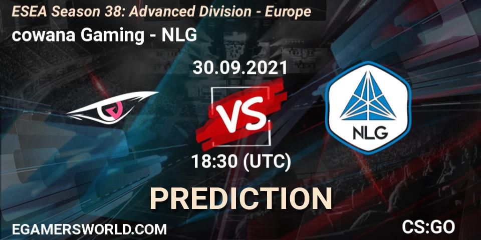Pronóstico cowana Gaming - NLG. 01.10.2021 at 17:00, Counter-Strike (CS2), ESEA Season 38: Advanced Division - Europe