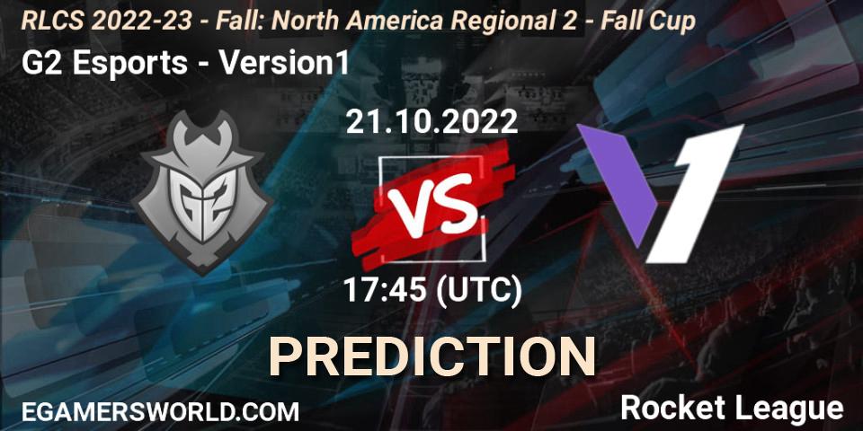 Pronóstico G2 Esports - Version1. 21.10.2022 at 17:45, Rocket League, RLCS 2022-23 - Fall: North America Regional 2 - Fall Cup
