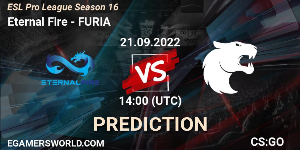 Pronóstico Eternal Fire - FURIA. 21.09.2022 at 14:00, Counter-Strike (CS2), ESL Pro League Season 16