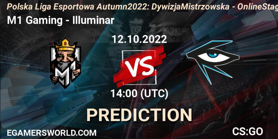Pronóstico M1 Gaming - Illuminar. 12.10.2022 at 14:00, Counter-Strike (CS2), Polska Liga Esportowa Autumn 2022: Dywizja Mistrzowska - Online Stage