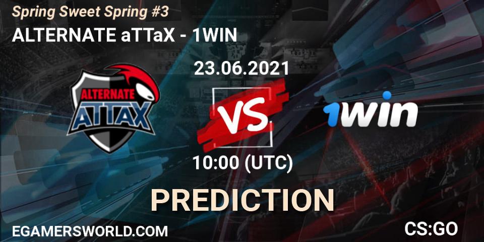 Pronóstico ALTERNATE aTTaX - 1WIN. 23.06.2021 at 10:00, Counter-Strike (CS2), Spring Sweet Spring #3