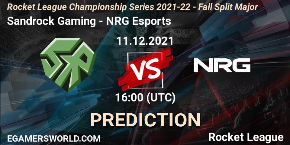 Pronóstico Sandrock Gaming - NRG Esports. 11.12.21, Rocket League, RLCS 2021-22 - Fall Split Major