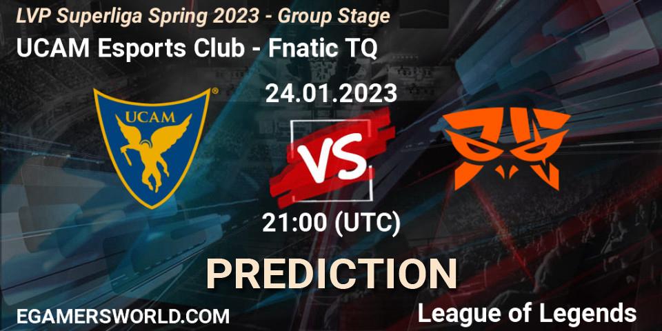 Pronóstico UCAM Esports Club - Fnatic TQ. 24.01.2023 at 21:15, LoL, LVP Superliga Spring 2023 - Group Stage