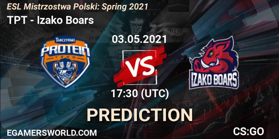 Pronóstico TPT - Izako Boars. 03.05.2021 at 18:00, Counter-Strike (CS2), ESL Mistrzostwa Polski: Spring 2021
