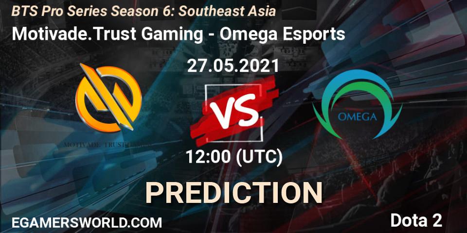 Pronóstico Motivade.Trust Gaming - Omega Esports. 27.05.2021 at 12:01, Dota 2, BTS Pro Series Season 6: Southeast Asia