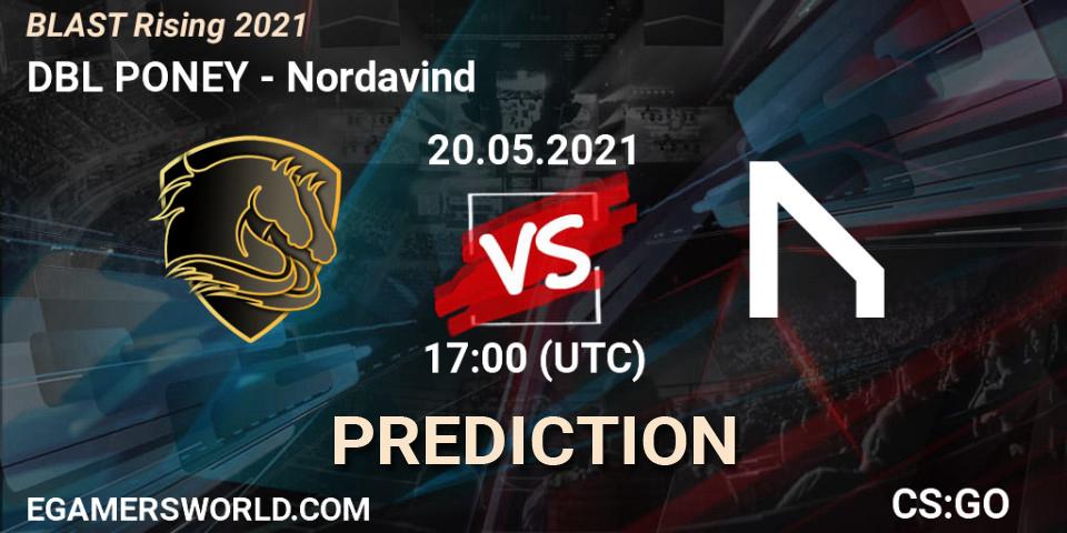 Pronóstico DBL PONEY - Nordavind. 20.05.2021 at 17:00, Counter-Strike (CS2), BLAST Rising 2021
