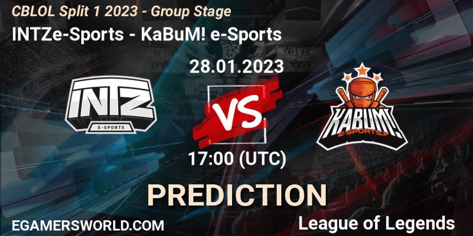 Pronóstico INTZ e-Sports - KaBuM! e-Sports. 28.01.23, LoL, CBLOL Split 1 2023 - Group Stage