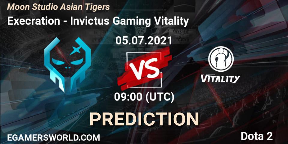 Pronóstico Execration - Invictus Gaming Vitality. 05.07.2021 at 09:13, Dota 2, Moon Studio Asian Tigers