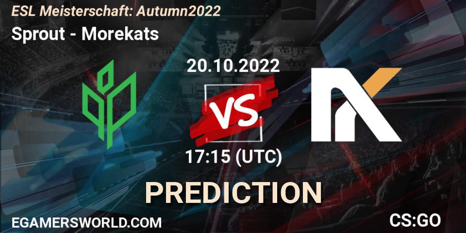 Pronóstico Sprout - Morekats. 24.10.2022 at 19:15, Counter-Strike (CS2), ESL Meisterschaft: Autumn 2022