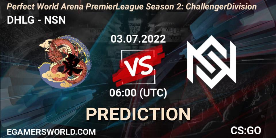 Pronóstico DHLG - NSN. 03.07.2022 at 06:00, Counter-Strike (CS2), Perfect World Arena Premier League Season 2: Challenger Division
