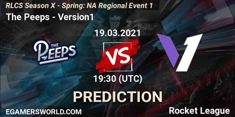 Pronóstico The Peeps - Version1. 19.03.2021 at 19:25, Rocket League, RLCS Season X - Spring: NA Regional Event 1