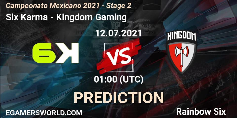 Pronóstico Six Karma - Kingdom Gaming. 12.07.2021 at 01:00, Rainbow Six, Campeonato Mexicano 2021 - Stage 2