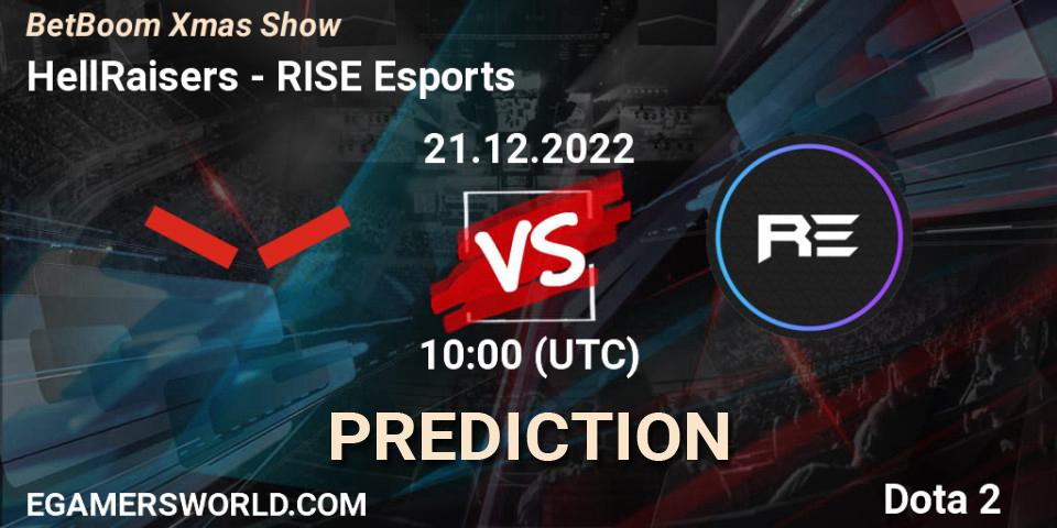 Pronóstico HellRaisers - RISE Esports. 22.12.2022 at 16:55, Dota 2, BetBoom Xmas Show