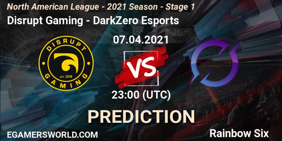 Pronóstico Disrupt Gaming - DarkZero Esports. 07.04.2021 at 23:00, Rainbow Six, North American League - 2021 Season - Stage 1