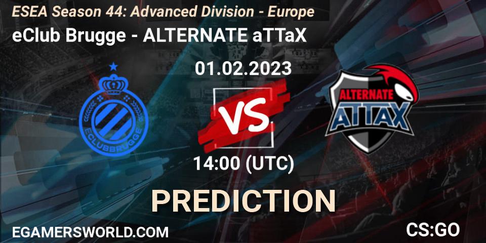 Pronóstico eClub Brugge - ALTERNATE aTTaX. 01.02.2023 at 14:00, Counter-Strike (CS2), ESEA Season 44: Advanced Division - Europe