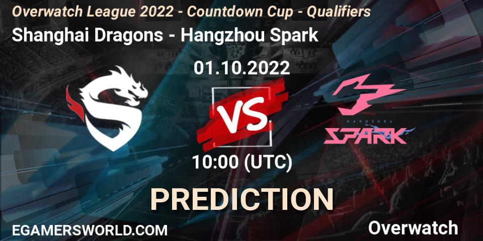 Pronóstico Shanghai Dragons - Hangzhou Spark. 01.10.22, Overwatch, Overwatch League 2022 - Countdown Cup - Qualifiers
