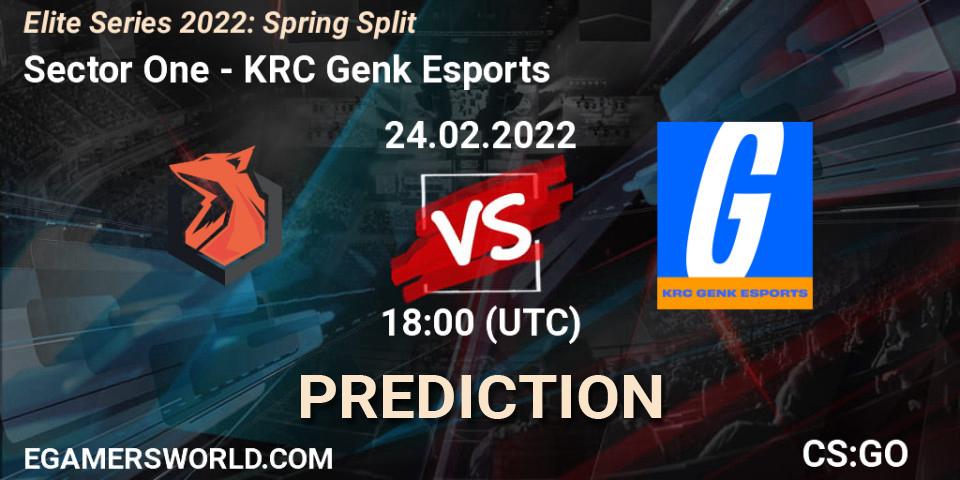 Pronóstico Sector One - KRC Genk Esports. 24.02.2022 at 18:00, Counter-Strike (CS2), Elite Series 2022: Spring Split
