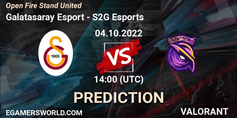 Pronóstico Galatasaray Esport - S2G Esports. 04.10.2022 at 14:00, VALORANT, Open Fire Stand United