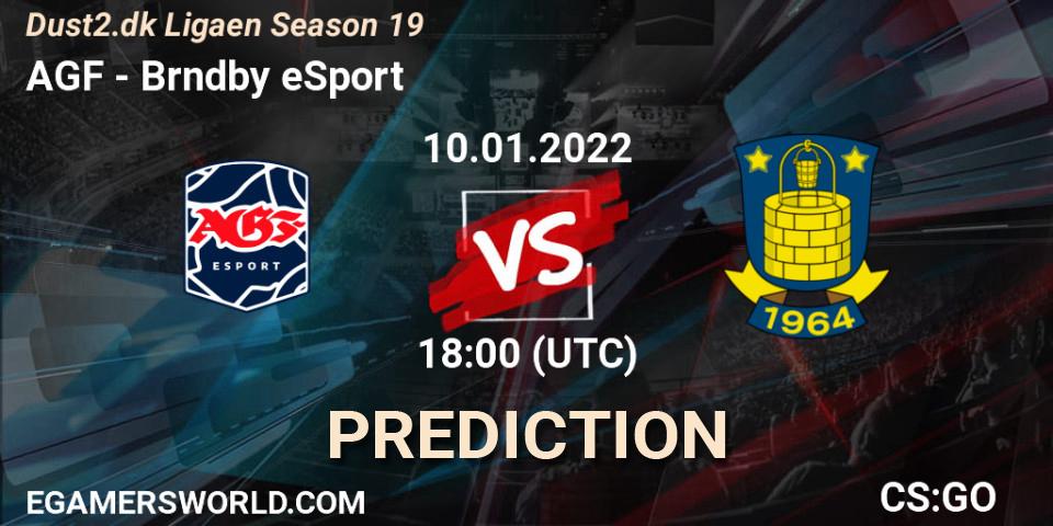 Pronóstico AGF Academy - Brøndby eSport. 10.01.2022 at 18:00, Counter-Strike (CS2), Dust2.dk Ligaen Season 19