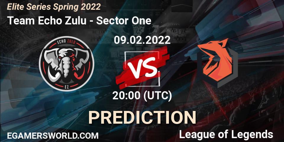 Pronóstico Team Echo Zulu - Sector One. 09.02.22, LoL, Elite Series Spring 2022