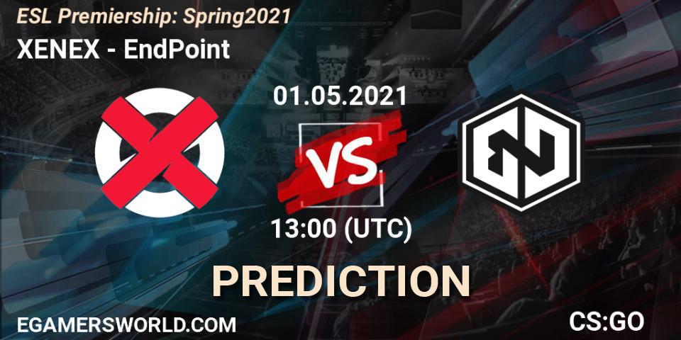 Pronóstico XENEX - EndPoint. 01.05.2021 at 13:00, Counter-Strike (CS2), ESL Premiership: Spring 2021