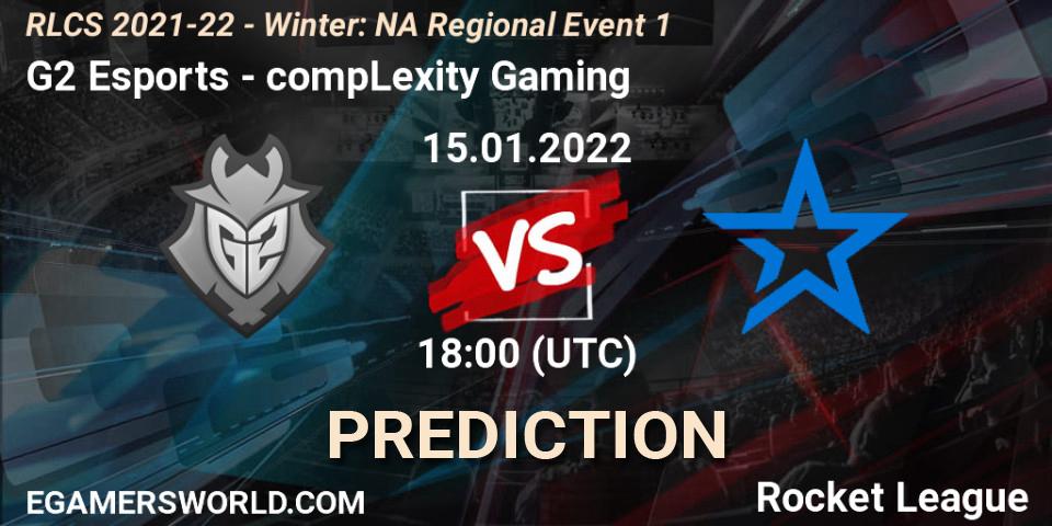 Pronóstico G2 Esports - compLexity Gaming. 15.01.22, Rocket League, RLCS 2021-22 - Winter: NA Regional Event 1