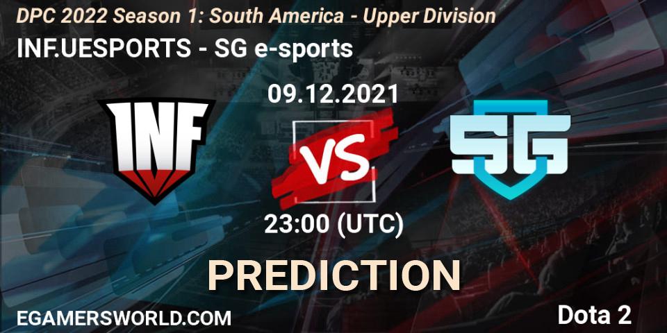 Pronóstico INF.UESPORTS - SG e-sports. 09.12.2021 at 23:13, Dota 2, DPC 2022 Season 1: South America - Upper Division