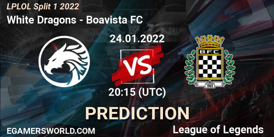 Pronóstico White Dragons - Boavista FC. 24.01.2022 at 20:00, LoL, LPLOL Split 1 2022