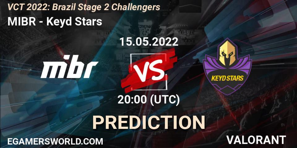 Pronóstico MIBR - Keyd Stars. 15.05.2022 at 20:20, VALORANT, VCT 2022: Brazil Stage 2 Challengers