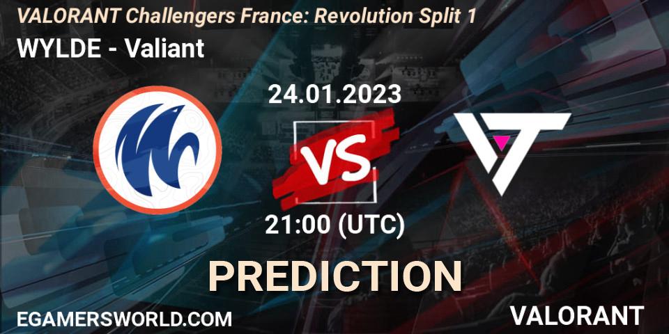 Pronóstico WYLDE - Valiant. 24.01.2023 at 21:10, VALORANT, VALORANT Challengers 2023 France: Revolution Split 1