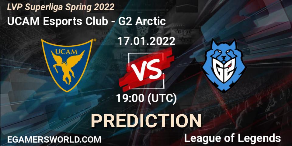 Pronóstico UCAM Esports Club - G2 Arctic. 17.01.2022 at 17:45, LoL, LVP Superliga Spring 2022