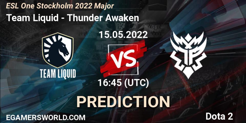 Pronóstico Team Liquid - Thunder Awaken. 15.05.22, Dota 2, ESL One Stockholm 2022 Major