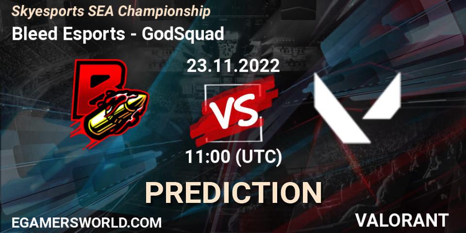 Pronóstico Bleed Esports - GodSquad. 23.11.2022 at 11:00, VALORANT, Skyesports SEA Championship