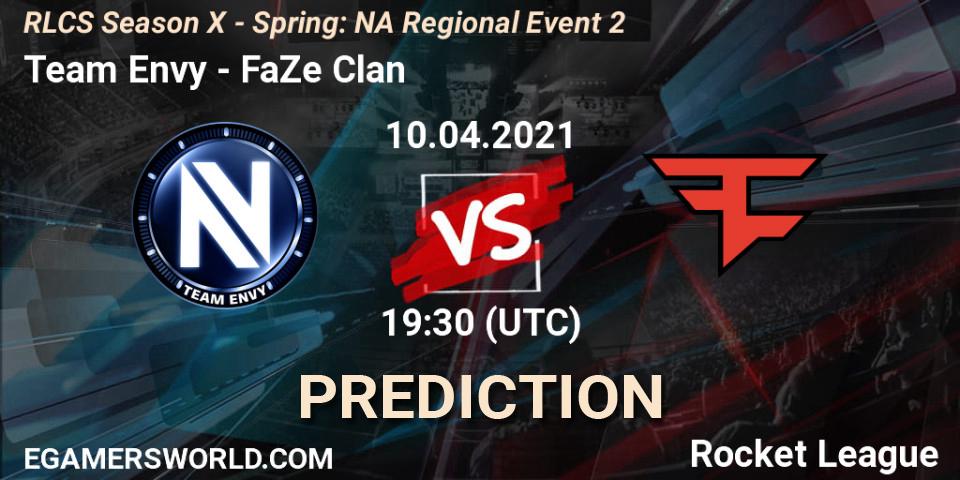 Pronóstico Team Envy - FaZe Clan. 10.04.2021 at 19:10, Rocket League, RLCS Season X - Spring: NA Regional Event 2