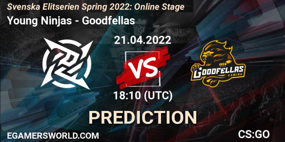 Pronóstico Young Ninjas - Goodfellas. 21.04.22, CS2 (CS:GO), Svenska Elitserien Spring 2022: Online Stage