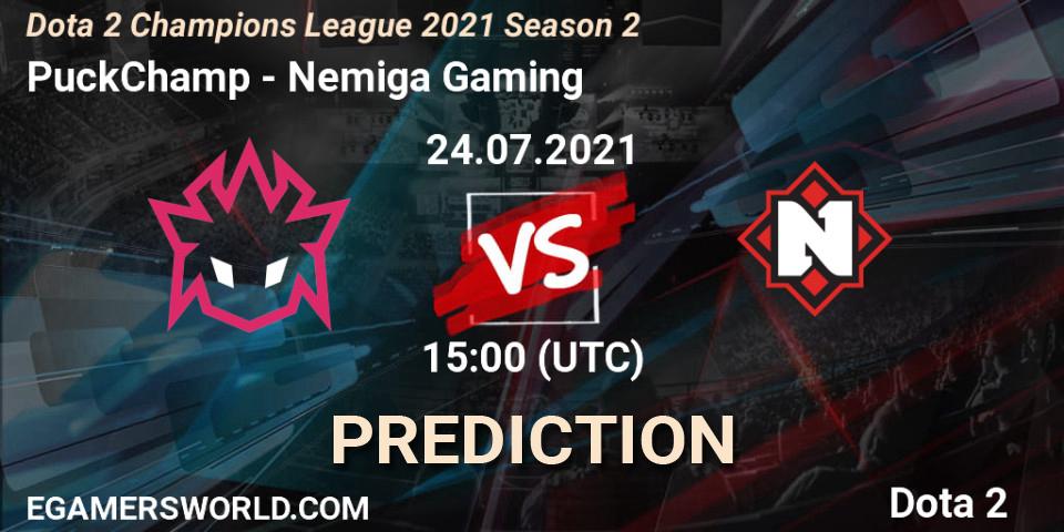 Pronóstico PuckChamp - Nemiga Gaming. 24.07.2021 at 15:00, Dota 2, Dota 2 Champions League 2021 Season 2