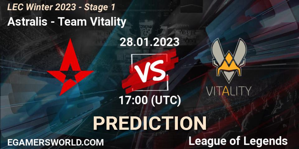 Pronóstico Astralis - Team Vitality. 28.01.2023 at 17:00, LoL, LEC Winter 2023 - Stage 1