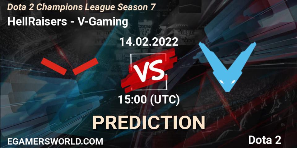 Pronóstico HellRaisers - V-Gaming. 14.02.2022 at 15:00, Dota 2, Dota 2 Champions League 2022 Season 7