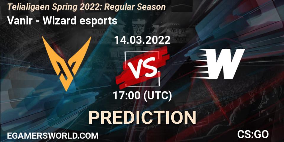 Pronóstico Vanir - Wizard esports. 14.03.2022 at 17:00, Counter-Strike (CS2), Telialigaen Spring 2022: Regular Season