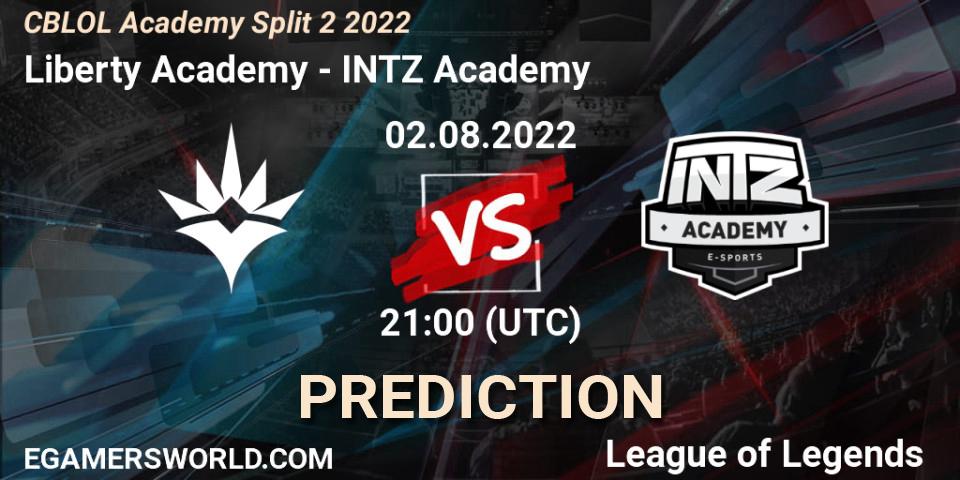 Pronóstico Liberty Academy - INTZ Academy. 02.08.2022 at 21:00, LoL, CBLOL Academy Split 2 2022