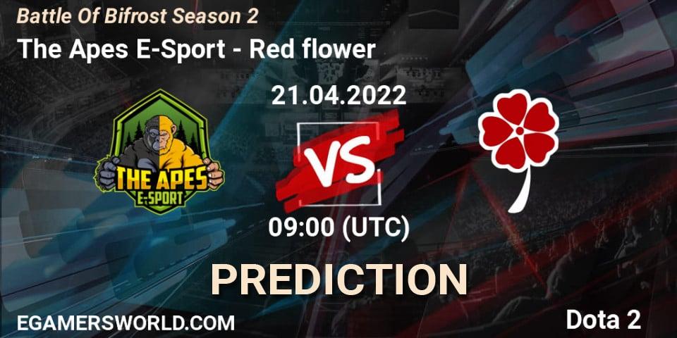 Pronóstico The Apes E-Sport - Red flower. 21.04.2022 at 09:09, Dota 2, Battle Of Bifrost Season 2
