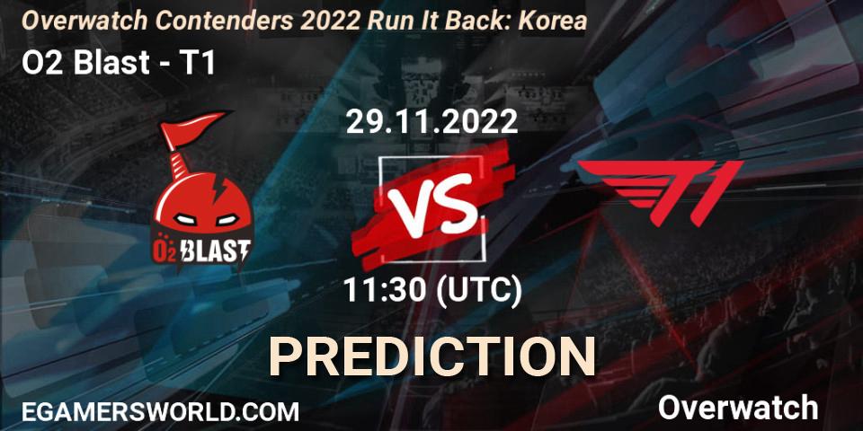 Pronóstico O2 Blast - T1. 29.11.2022 at 11:15, Overwatch, Overwatch Contenders 2022 Run It Back: Korea