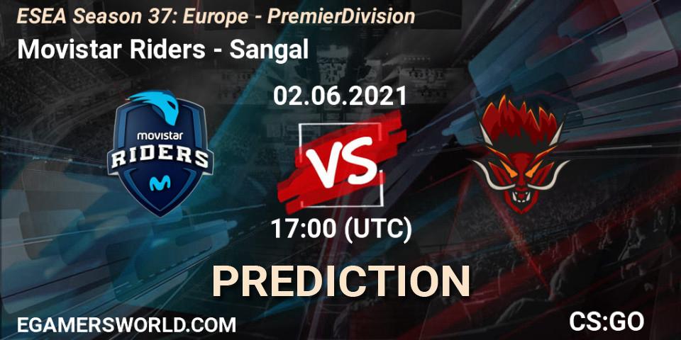 Pronóstico Movistar Riders - Sangal. 02.06.2021 at 17:00, Counter-Strike (CS2), ESEA Season 37: Europe - Premier Division