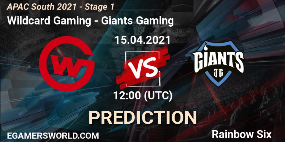 Pronóstico Wildcard Gaming - Giants Gaming. 15.04.21, Rainbow Six, APAC South 2021 - Stage 1
