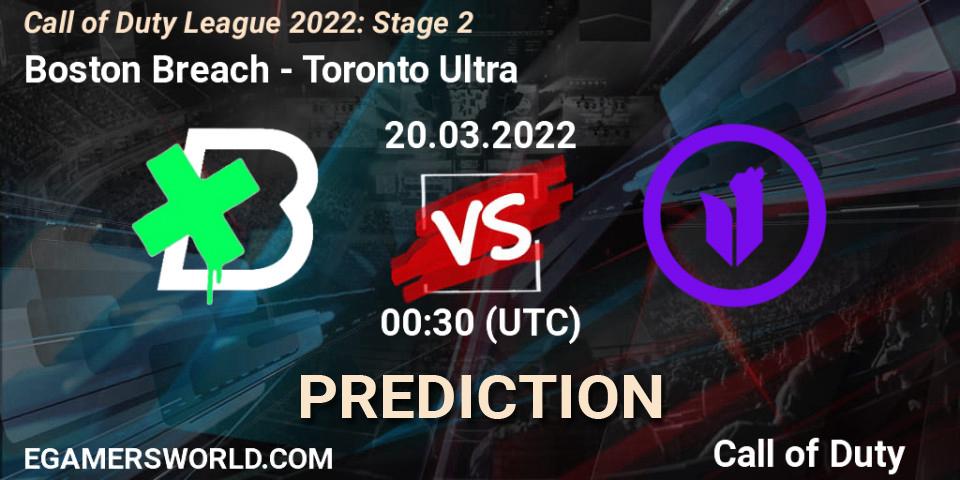 Pronóstico Boston Breach - Toronto Ultra. 19.03.2022 at 23:30, Call of Duty, Call of Duty League 2022: Stage 2