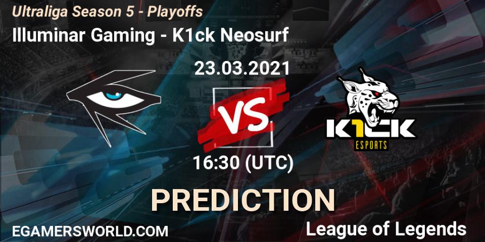 Pronóstico Illuminar Gaming - K1ck Neosurf. 23.03.2021 at 16:30, LoL, Ultraliga Season 5 - Playoffs